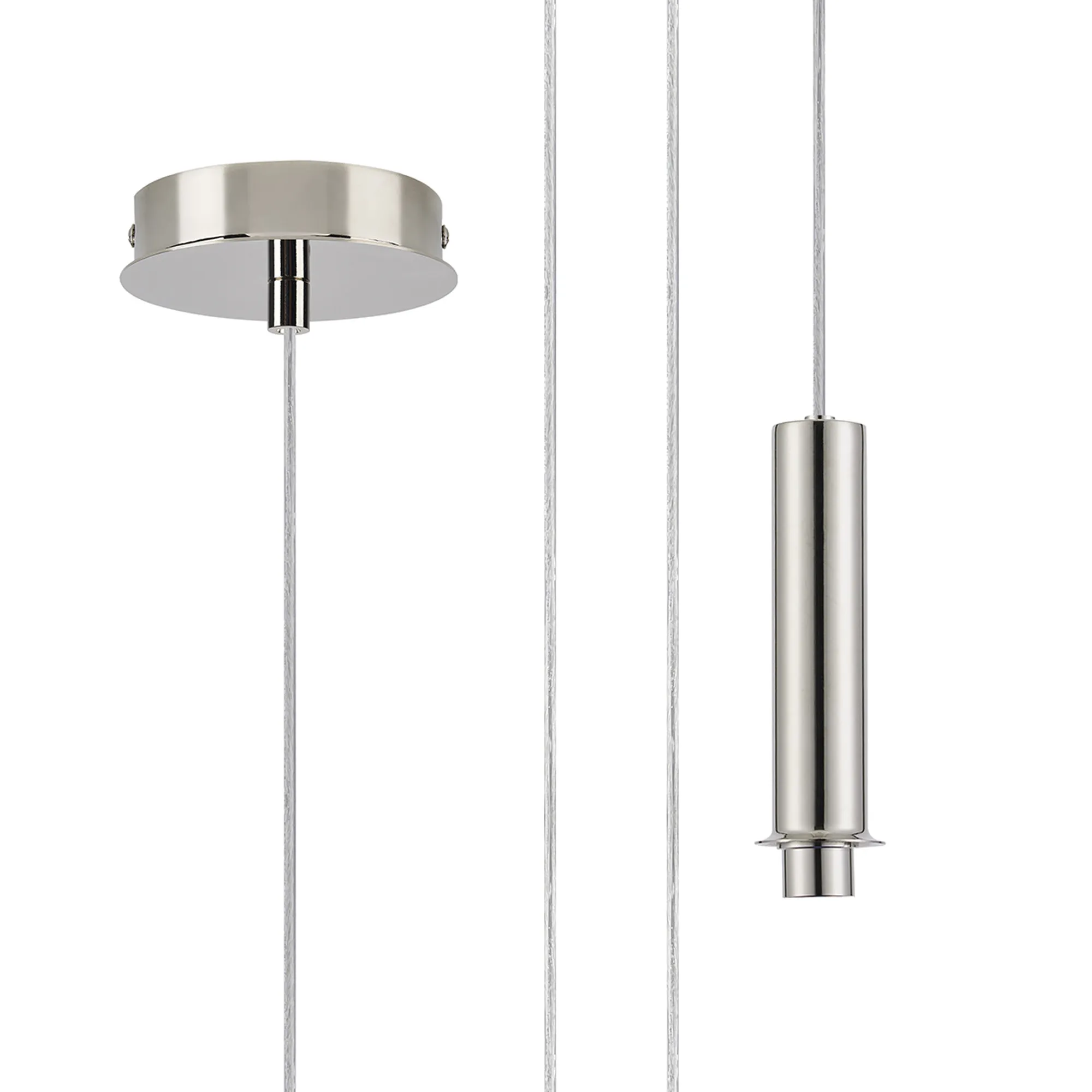 D1052PN  Wick 5m Single Pendant (FRAME ONLY), 1 x G9, Polished Nickel
